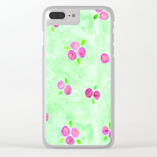 Roses Pattern 01 Clear iPhone Case