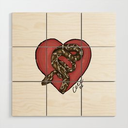 Snake Heart Wood Wall Art
