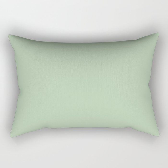 Playful Pastel Green Solid Color Pairs To Sherwin Williams Relish SW 6443 Rectangular Pillow