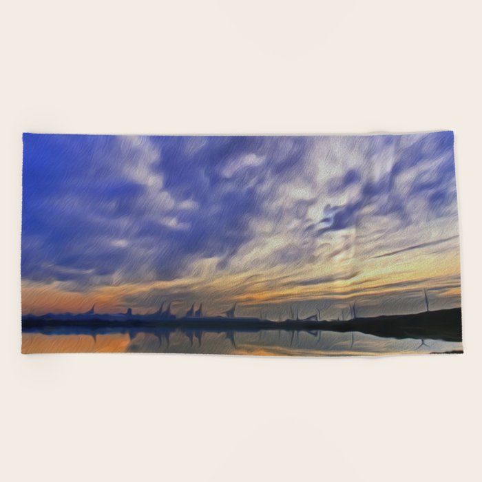 The Docks Digital Art Beach Towel By Johnwain