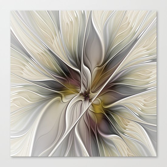 Floral Abstract, Fractal Art Canvas Print