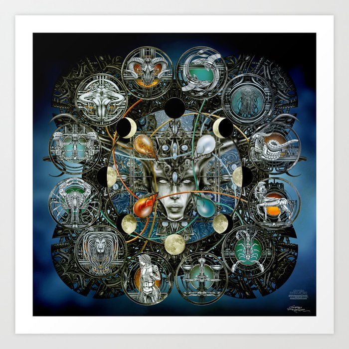 "Astrological Mechanism - Zodiac" Art Print