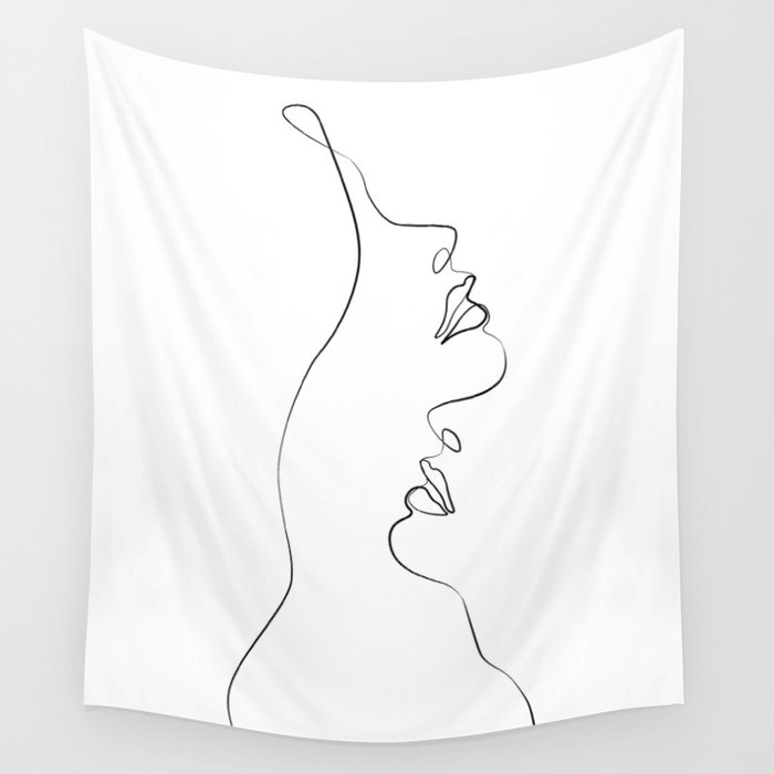 Line drawing tapestry on sale