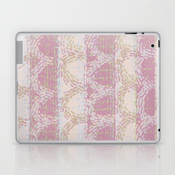 Pink impressionism dab wave pattern Laptop & iPad Skin