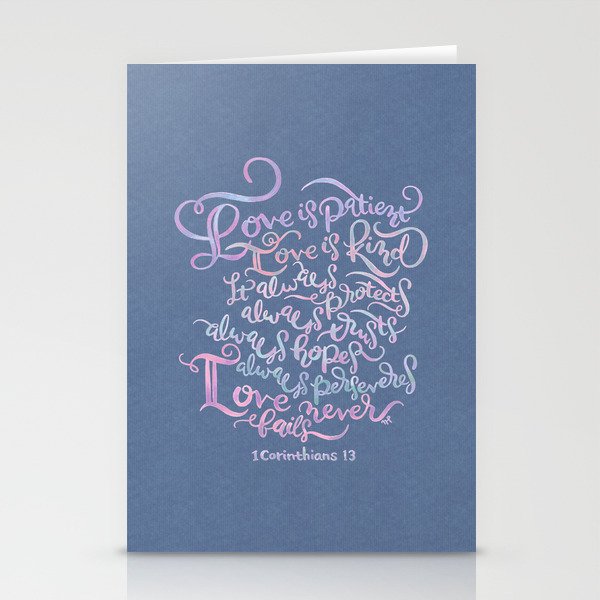 1 Corinthians 13 - Love is Patient, Love is Kind Stationery Cards