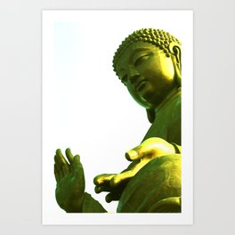 Green Buddha Art Print