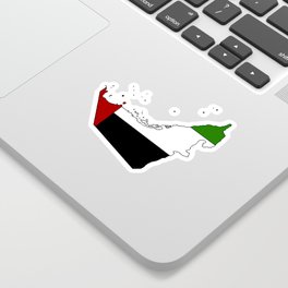 United Arab Emirates UAE Map with Flag Sticker | Arabian, Dubai, Havocgirl, Asian, Flags, Arab, Emirates, Islam, Maps, Unitedarabemirates 