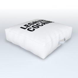 LEGALIZE COCAINE Outdoor Floor Cushion | Cool, Retro, Humourous, Drug, Cocaine, Heroin, Speed, Provocative, Legalize, Graphicdesign 