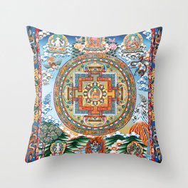 Tibetan Buddhist Mandala Vajrayana Teachings Throw Pillow