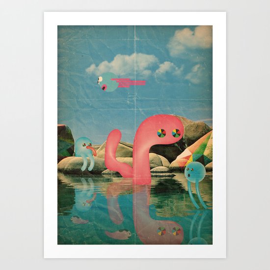 lago animato Art Print