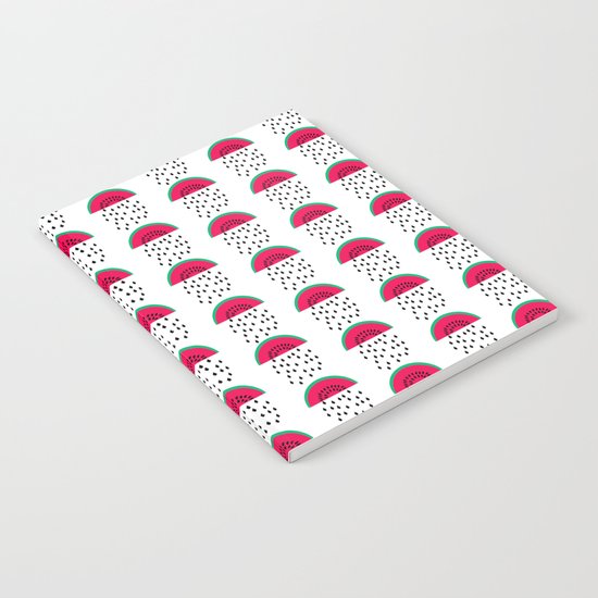 Watermelon - modern fruit summer citrus vegan vegetarian juicing cleanse art print dorm decor Notebook