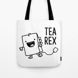 Tea Rex Funny Tea Bag T Rex Pun Tote Bag