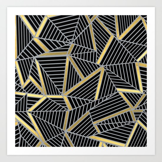 Ab 2 Silver and Gold Art Print