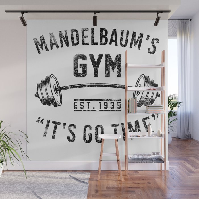 Mandelbaun's gym. Workout bodybuilding running yoga fitness. Perfect present for mom mother dad fath Wall Mural
