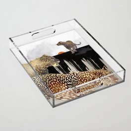 Minimal Leopards Acrylic Tray