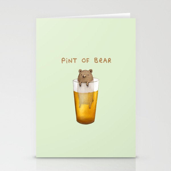 Pint of Bear Stationery Cards