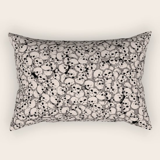 Skull Pattern Rectangular Pillow