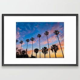 Palm Tree Sunset Framed Art Print