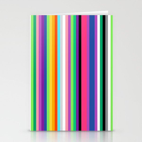Pixel Stripes Stationery Cards