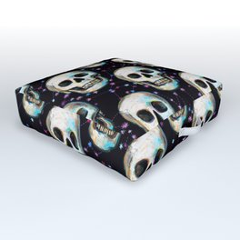 Gothic Skull and Stars Pattern Outdoor Floor Cushion