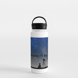 Where I'll Be Astronomy Design Water Bottle
