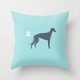 Greyhound farting dog cute funny dog gifts pure breed dogs Throw Pillow