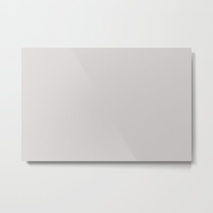 Light Pale Warm Gray Solid Color Parable to Valspar White Pepper 4001-1a Metal Print