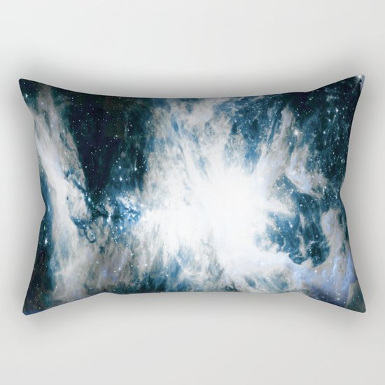 Orion Nebula Blue & Gray Rectangular Pillow