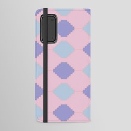 Whimsical Puzzle - Mosaic Tiles Pattern in Pink and Pastel Android Wallet Case