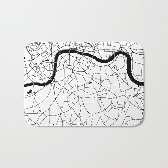London Minimal Map Bath Mat