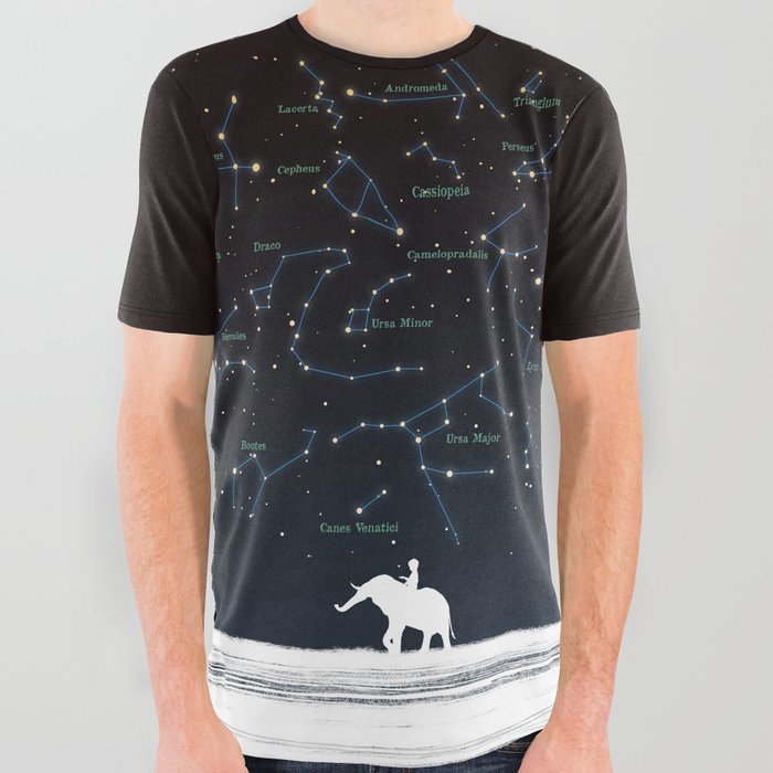 Falling star constellation All Over Graphic Tee