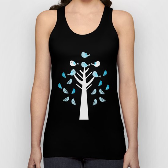 Birds in a tree Unisex Tank Top