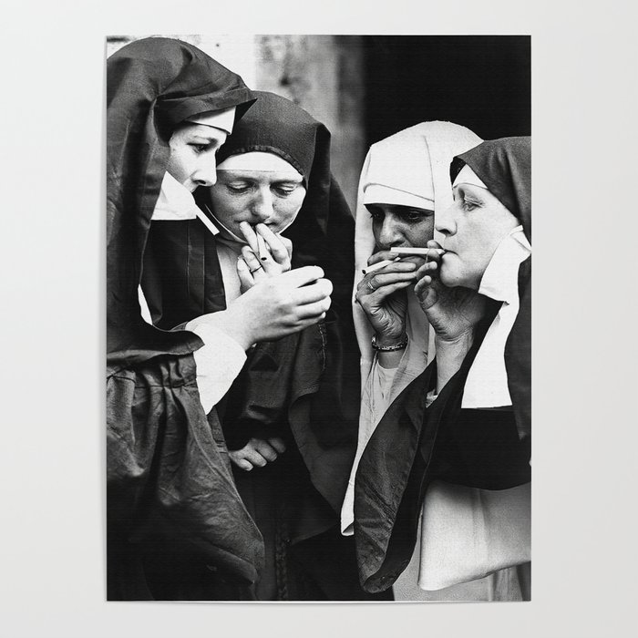 Smoking Nuns Poster