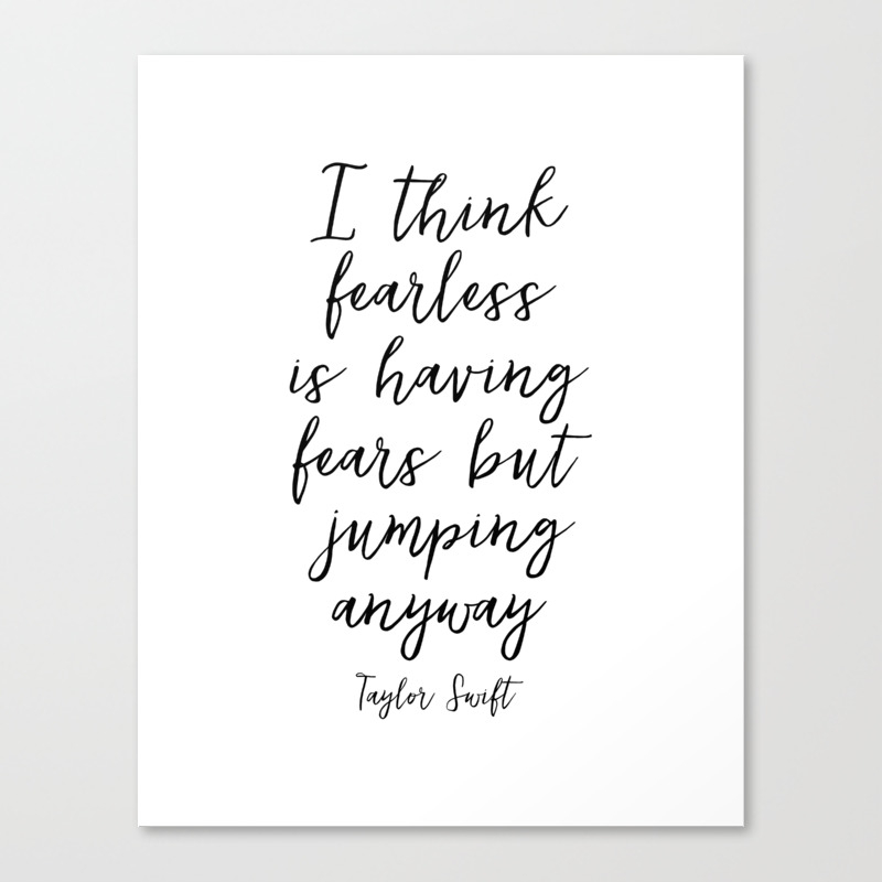 Printable Art Fearless Lyrics Girls Room Decor Inspirational Quote Motivational Poster Leinwanddruck