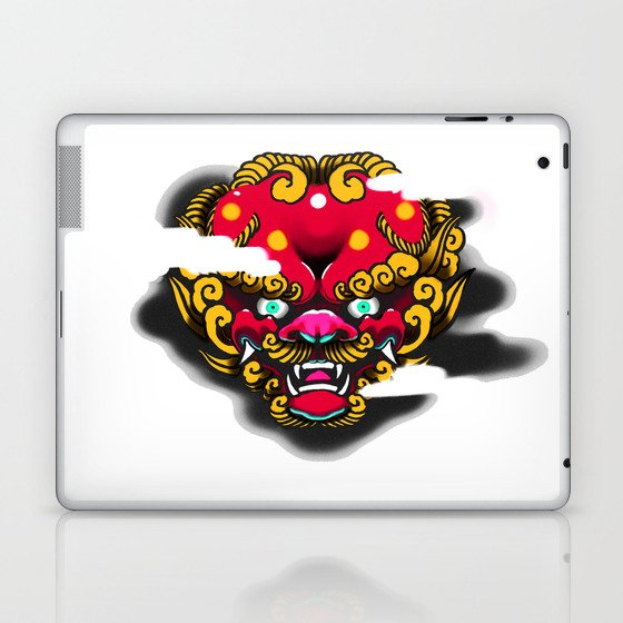 Red Foo Dog Laptop & iPad Skin