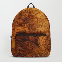 Peace on Earth Antique Map Art Backpack
