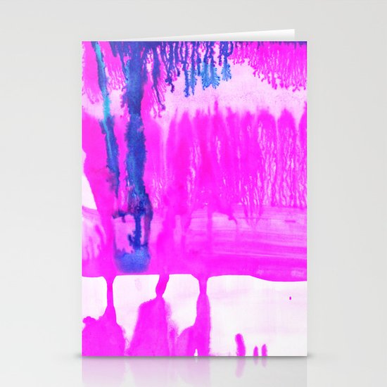 Dip Dye Hot Pink Stationery Cards