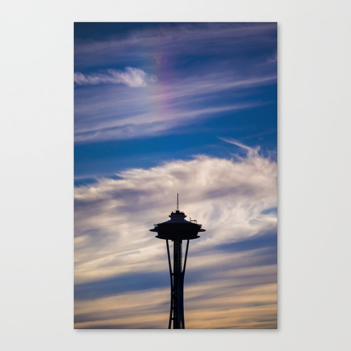 The Needle at the end of the rainbow Canvas Print