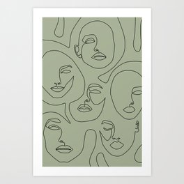 Matcha Faces Art Print