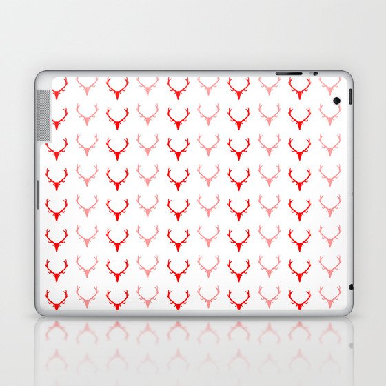 Deer Antler Pattern red Laptop & iPad Skin