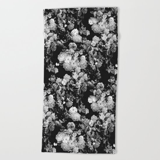 Through The Flowers // Floral Collage Beach Towel