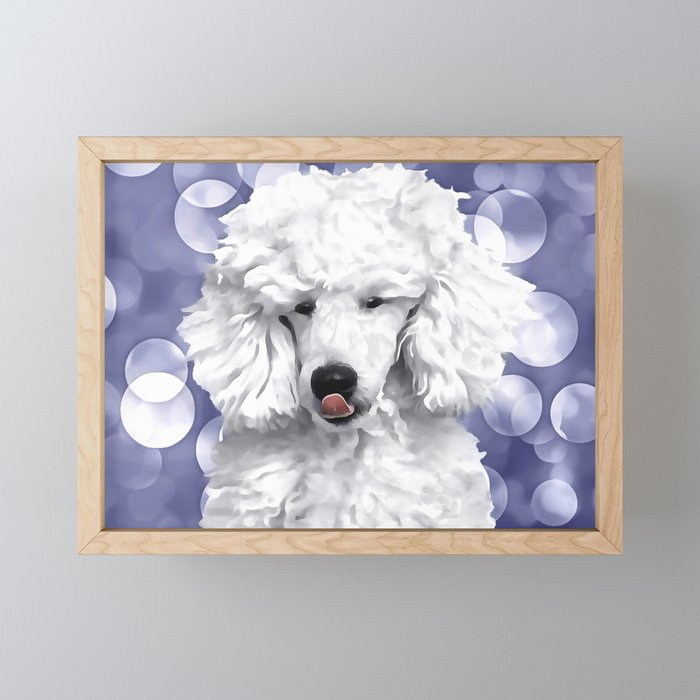 A Poodle. (Painting.) Framed Mini Art Print