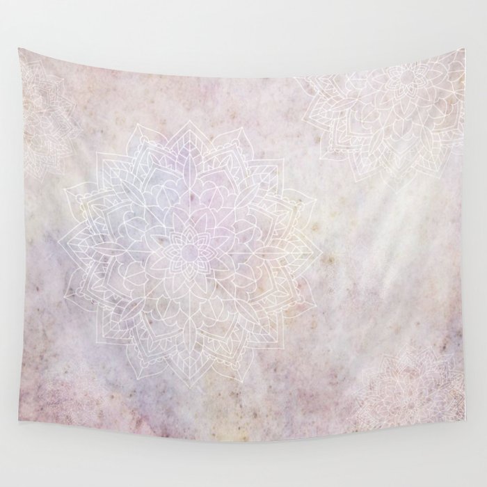 Lavender Passion Mandala Wall Tapestry