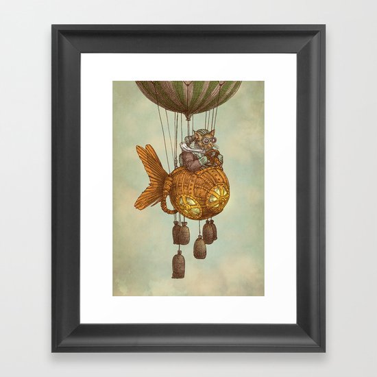 Around the World in the Goldfish Flyer Framed Art Print