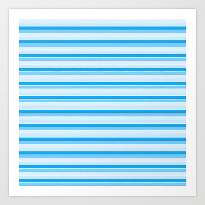 Blue Stripes Art Print