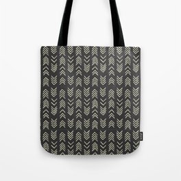 Mud cloth | Black and White Arrows Tote Bag