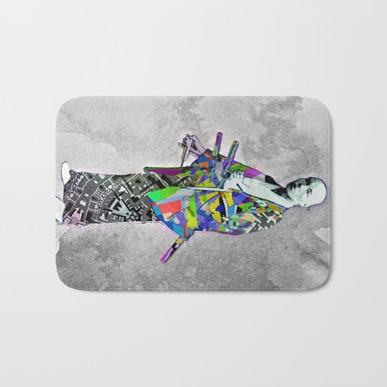 Colorful Samurai Bath Mat