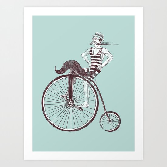 Mustache Handlebar Art Print