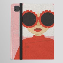Girl and dog pink iPad Folio Case