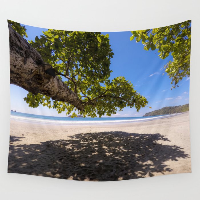 A Shady Spot On A Tropical Beach Wall Tapestry